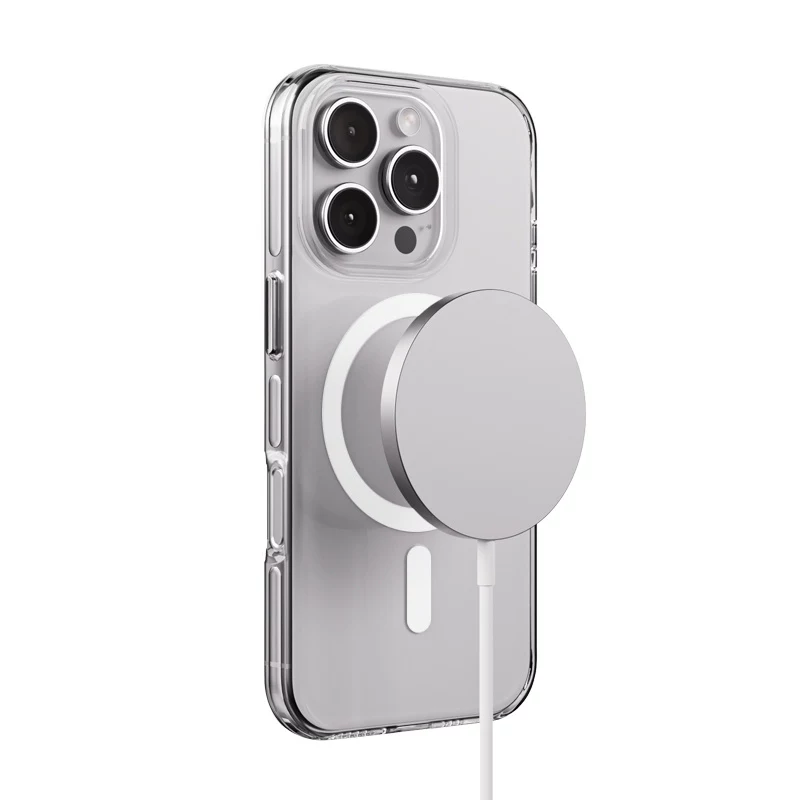 Crong Clear MAG Pro Case para iPhone 16 Pro Max con MagSafe (Transparente)
