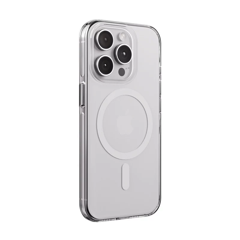 Crong Clear MAG Pro Case para Apple iPhone 15 Pro con MagSafe (Transparente)
