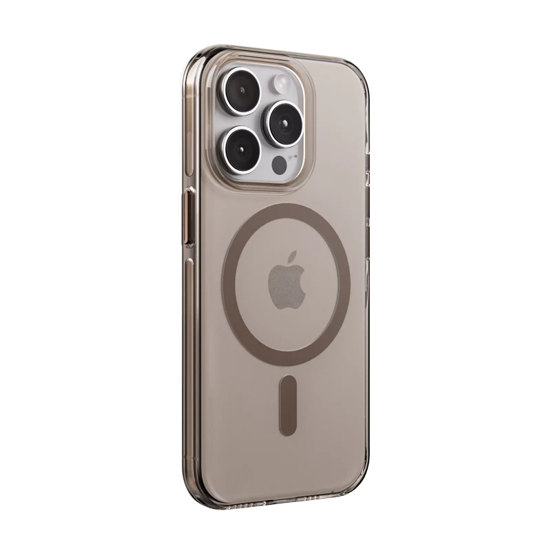 Crong Clear MAG Pro Case para iPhone 15 Pro con MagSafe (Color desierto)