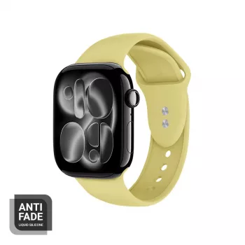 Crong Liquid - Correa para Apple Watch 38/40/41/42 mm (Amarillo paja)