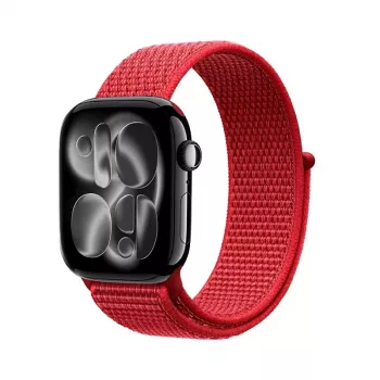Crong Nylon Sport Loop para Apple Watch 38/40/41/42 mm Rojo