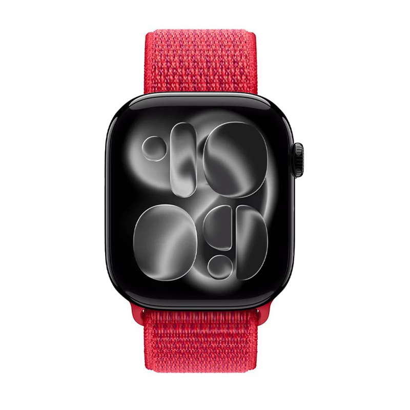 Crong Nylon Sport Loop para Apple Watch 38/40/41/42 mm Rojo