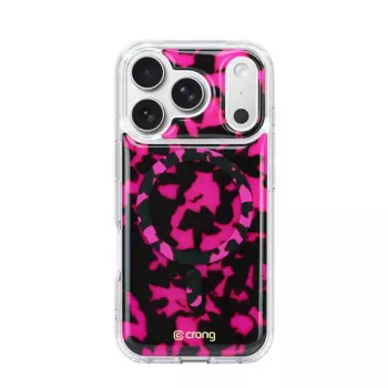 Crong Deluxe MAG Cover - Funda para iPhone 17 Pro MagSafe (Pink Tortoise)