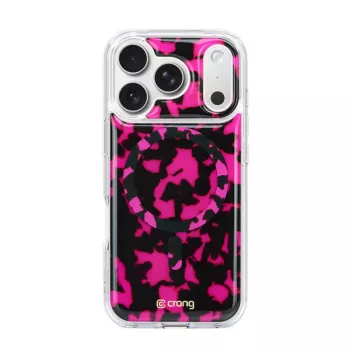 Crong Deluxe MAG Cover Funda para iPhone 17 Pro Max con MagSafe (Pink Tortoise)