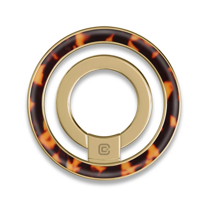 Crong Deluxe RING Holder - Anillo magnético para teléfono para MagSafe (Carey)