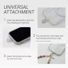 Crong Phone Charm Pearl Twist - Lanyard elegante para fundas de teléfono