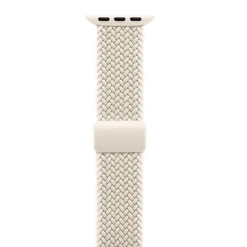 Crong Wave Band Correa de nylon trenzado para Apple Watch 38/40/41/42 mm (Beige)