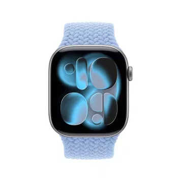 Crong Wave Band Solo Loop de nylon trenzado para Apple Watch 38/40/41/42 mm Azul