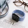 Crong Wave Band Solo Loop de nylon trenzado para Apple Watch 38/40/41/42 mm Azul