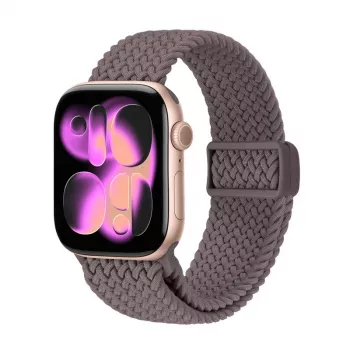 Crong Wave Band Correa de nylon trenzado para Apple Watch 38/40/41/42 mm Marrón