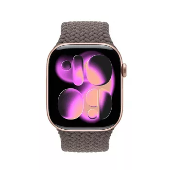 Crong Wave Band Correa de nylon trenzado para Apple Watch 38/40/41/42 mm Marrón