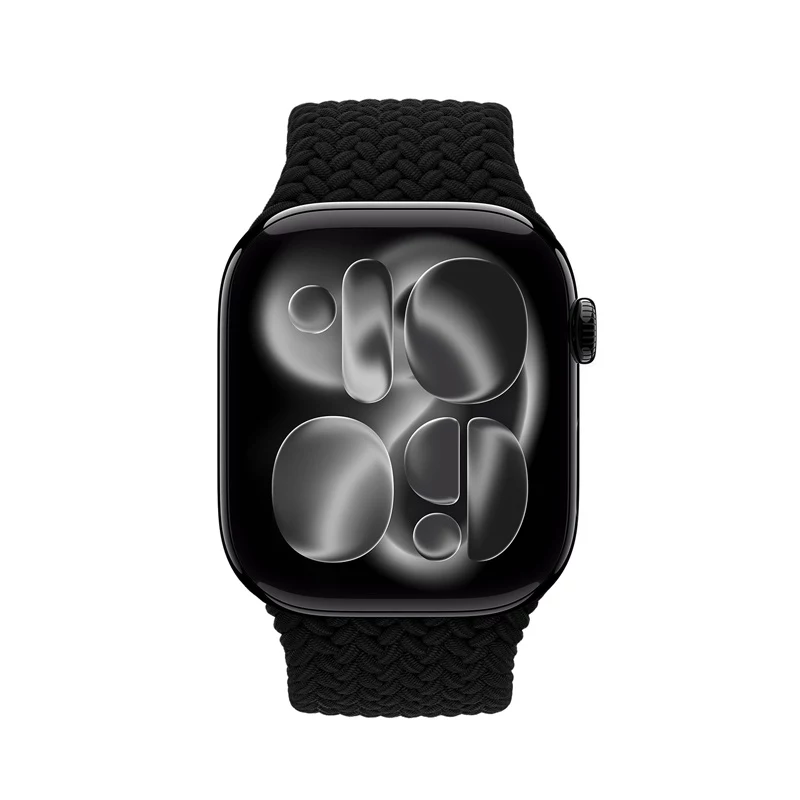 Crong Wave Band Correa trenzada para Apple Watch 38/40/41/42 mm (Negro)
