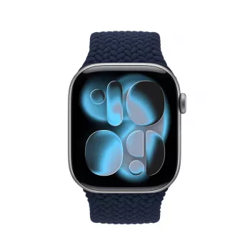 Crong Wave Band Correa de tela trenzada para Apple Watch 38/40/41/42 mm (Navy Blue)