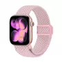 Crong Wave Band Solo Loop de nylon trenzado para Apple Watch 38/40/41/42 mm Rosa