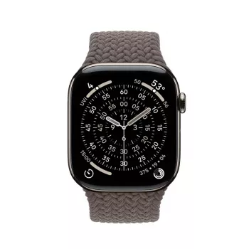Crong Wave Band - Correa trenzada para Apple Watch 44/45/46/49 mm (Marrón)