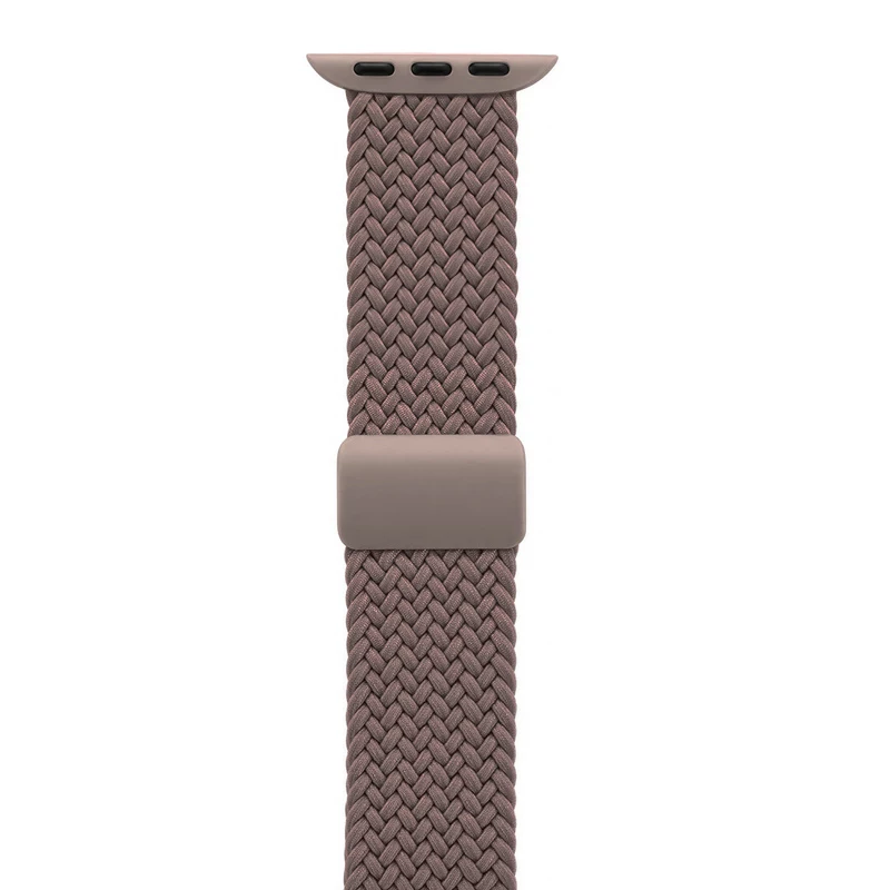 Crong Wave Band - Correa trenzada para Apple Watch 44/45/46/49 mm (Marrón)
