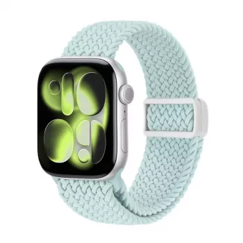 Crong Wave Band Braided Solo Loop para Apple Watch 44/45/46/49 mm (menta)