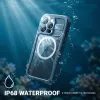Crong Seal Cover funda impermeable IP68 para iPhone 16 Pro (Marine)