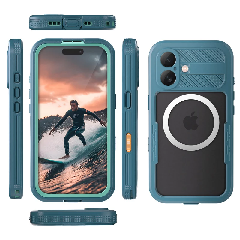 Crong Seal Cover funda impermeable IP68 para Apple iPhone 17 - azul marino