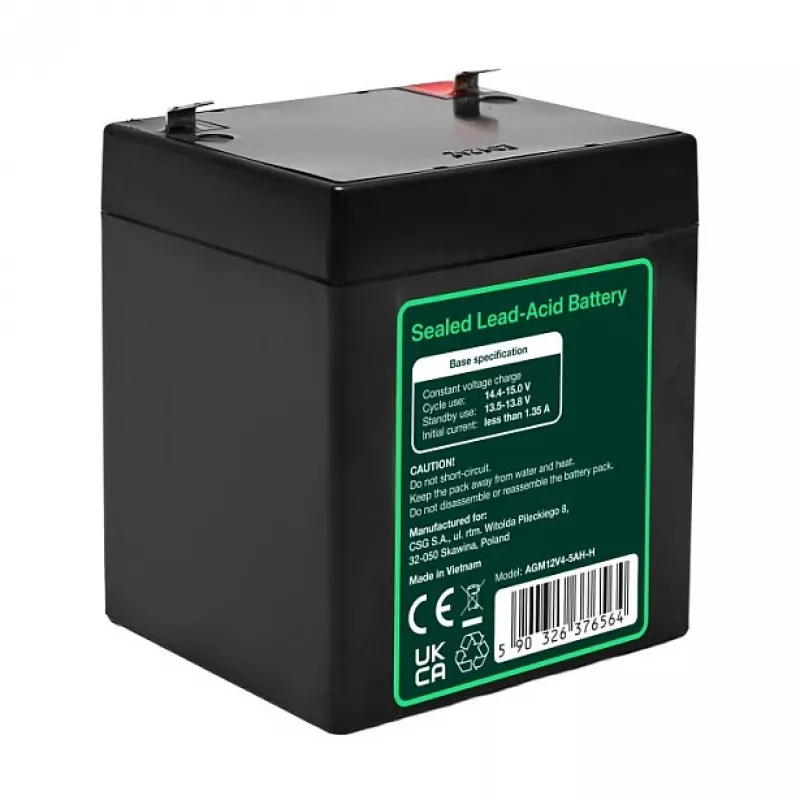 Batería Greencell AGM VRLA 12V 4,5Ah sin mantenimiento para cajas registradoras, juguete, cámaras (90x70x106mm)
