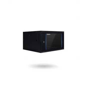 RACKTEL RL-4504WRE armario de pared 4U 600x450, negro, puerta de vidrio de seguridad