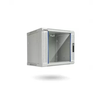 RACKTEL RL-6609WR-G carcasa de pared armario de red 9U 600x600mm, gris (RAL 7035)