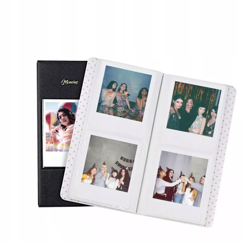 LOVEINSTANT álbum de fotos para 64 fotos, compatible con Fuji Instax Wide, Square, Polaroid 600, SX-70, Now, i-Type - blanco