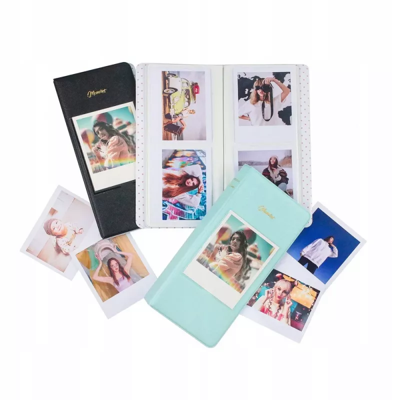 LOVEINSTANT álbum de fotos para 64 fotos, compatible con Fuji Instax Wide, Square, Polaroid 600, SX-70, Now, i-Type - blanco