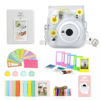 Set de accesorios 8 en 1 LOVEINSTANT para Fujifilm Instax Mini 11 - Diseño: Manzanilla seca