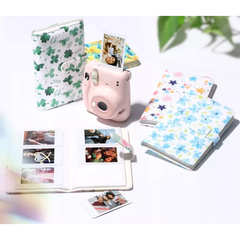 LOVEINSTANT Álbum de fotos para 96 fotos, Fujifilm Instax Mini 12/40/11/9/8/7/40, diseño floral narciso