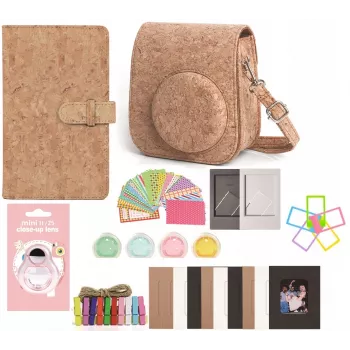 LOVEINSTANT Set de accesorios 8 en 1 para Fujifilm Instax Mini 11 - Corcho