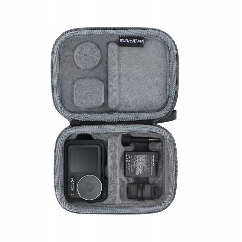 SUNNYLIFE Funda rígida de almacenamiento para DJI Osmo Action 3 - Negra
