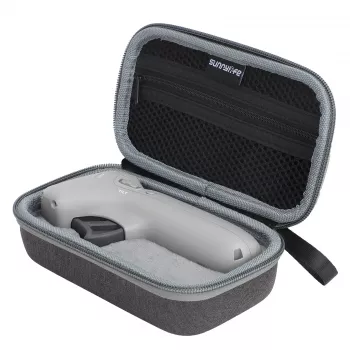 SUNNYLIFE Funda protectora para DJI Motion Controller - Bolsa de transporte semirrígida de piel PU y EVA (negra)