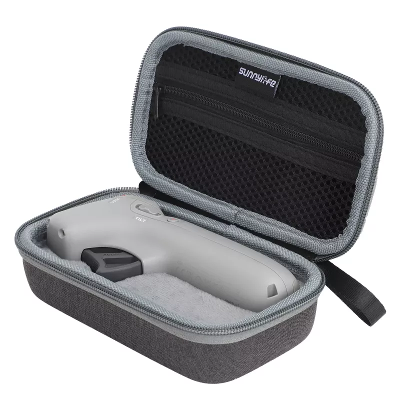 SUNNYLIFE Funda protectora para DJI Motion Controller - Bolsa de transporte semirrígida de piel PU y EVA (negra)