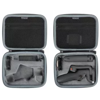 SUNNYLIFE Bolsa de transporte rígida para DJI Osmo Mobile 6, nailon EVA, antichoque, antipolvo, resistente a salpicaduras, negra