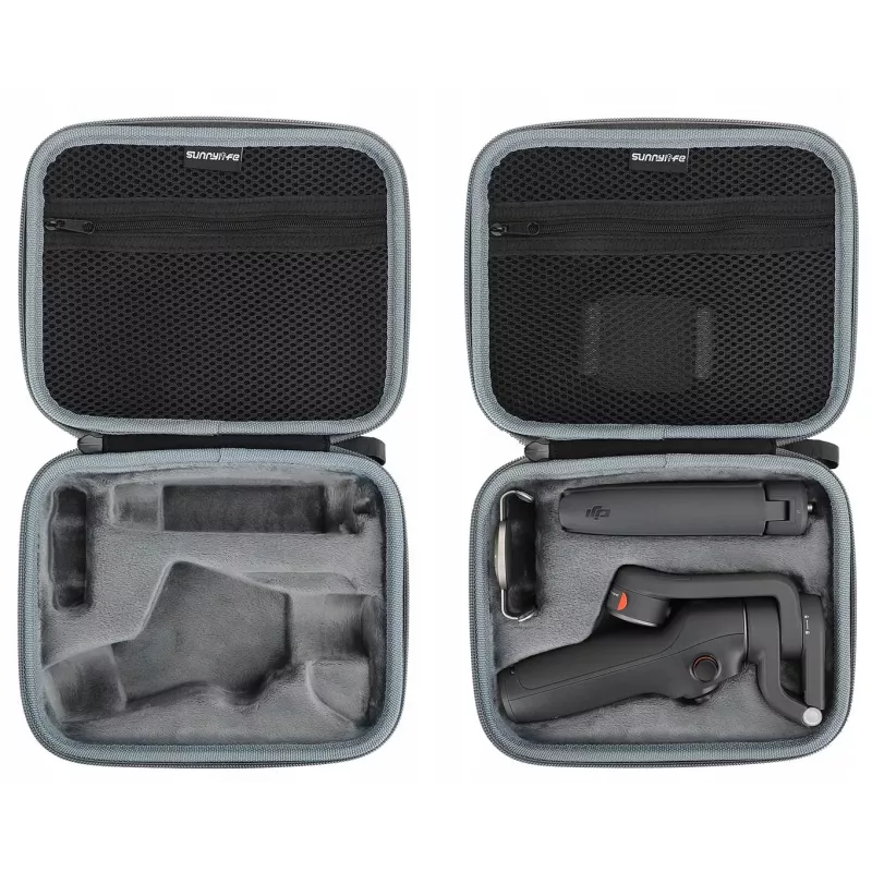SUNNYLIFE Bolsa de transporte rígida para DJI Osmo Mobile 6, nailon EVA, antichoque, antipolvo, resistente a salpicaduras, negra