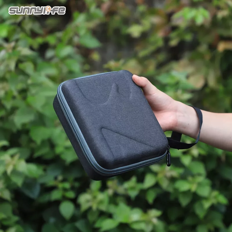 SUNNYLIFE Bolsa de transporte rígida para DJI Osmo Mobile 6, nailon EVA, antichoque, antipolvo, resistente a salpicaduras, negra