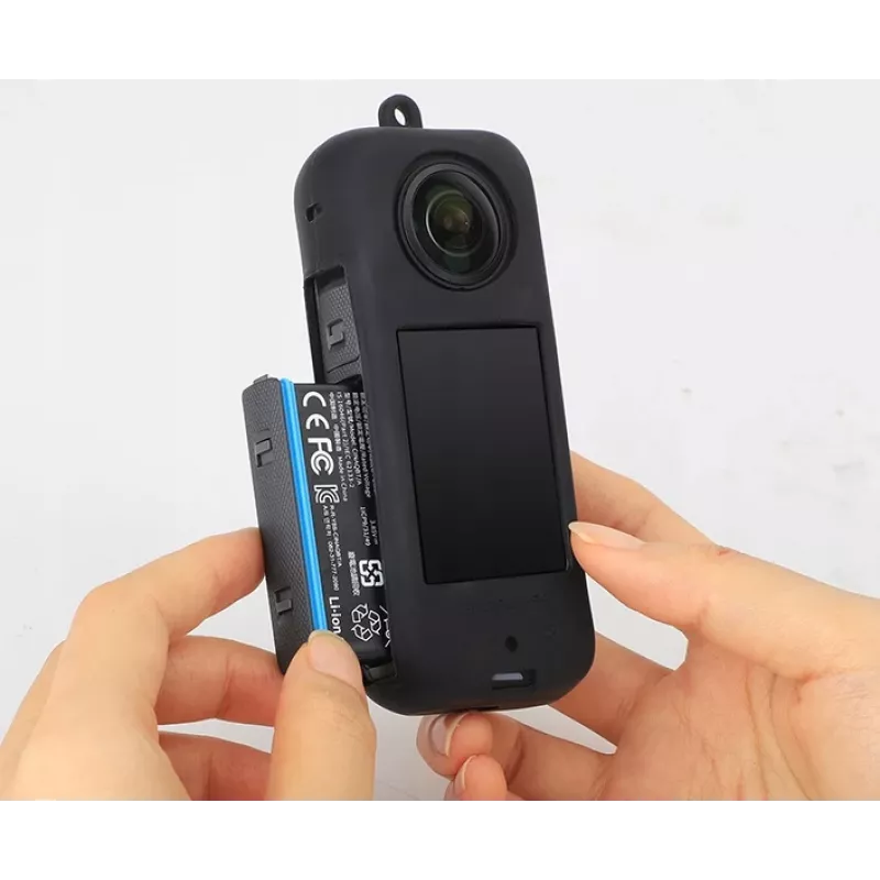SUNNYLIFE Funda protectora de silicona para Insta360 X3 - Negra