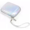 LOVEINSTANT Funda de piel PU Sparkle Silver para Fujifilm Instax Mini Evo / Mini Liplay / Mini Link
