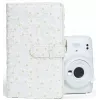 LOVEINSTANT Álbum de fotos para Fujifilm Instax Mini / Xiaomi / Polaroid / Canon / HP / Kodak - Blanco bordado