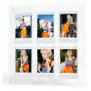 LOVEINSTANT Marco de fotos fijas para 6 fotos, compatible con Fujifilm Instax Mini / Xiaomi / Polaroid / Canon / HP / Kodak - Zinc / Transparente