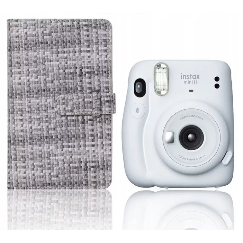 LOVEINSTANT Álbum de fotos para Fuji Instax Mini 96 fotos - Tapa de piel PU negra, 48 páginas, 2 fotos por página - Compatible con Instax Mini 40, 12, 11, 10, 9, 8, Evo, Liplay, Link