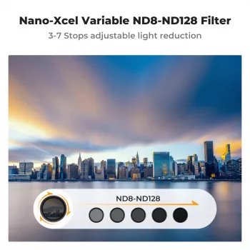KF X-Fader Filtro ND variable 46mm ND8-ND128 Gris