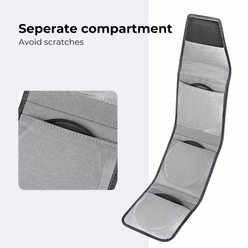 KF Bolsa para filtros para 3 filtros 67mm 72mm 74mm 77mm 82mm Kf13.138
