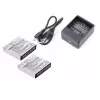 Set CAMERON SINO 2x batería + cargador para Xiaomi Yi AZ13-1