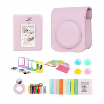 LOVEINSTANT Set de accesorios 8 en 1 para Fujifilm Instax Mini 12 - rosa
