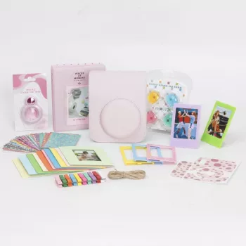 LOVEINSTANT Set de accesorios 8 en 1 para Fujifilm Instax Mini 12 - rosa
