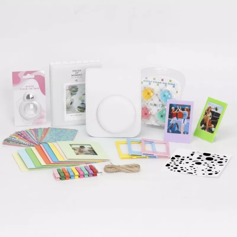 LOVEINSTANT Set de accesorios 8 en 1 para Fujifilm Instax Mini 12 - blanco