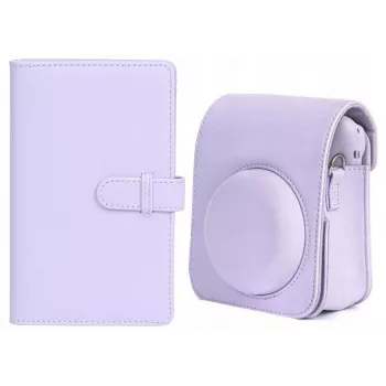LOVEINSTANT Kit de funda para Fuji Instax Mini 12 + álbum de fotos 108x / lila