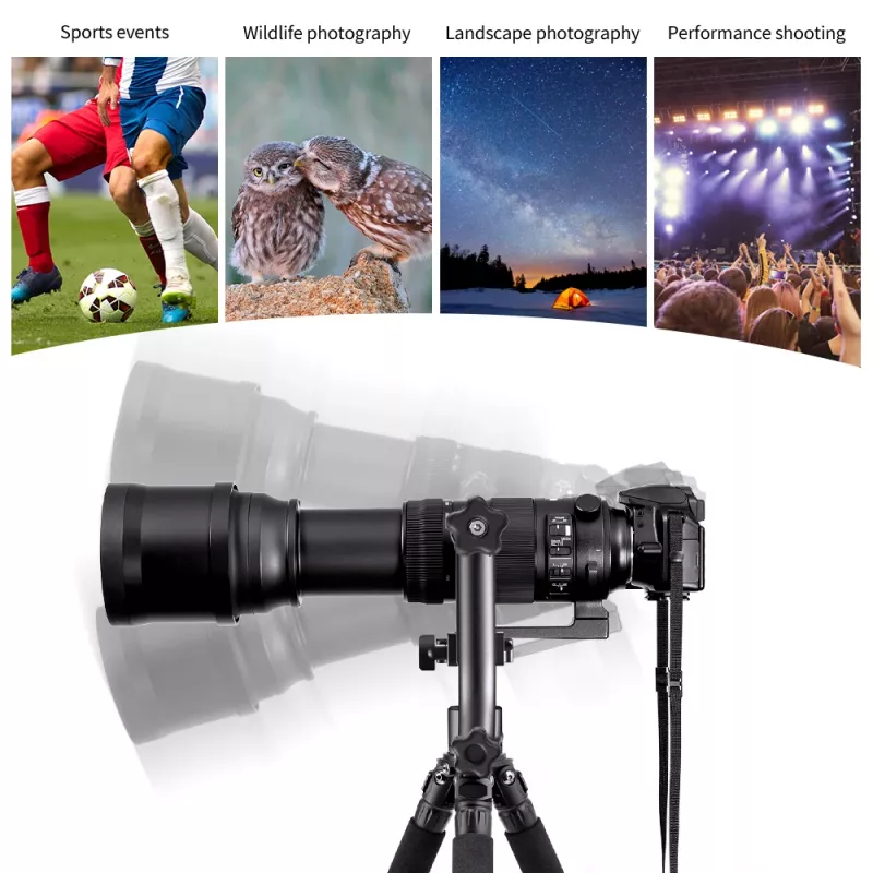 K&F Concept Cabezal panorámico Pro Gimbal 20kg 1/4 3/8 KF31.033
